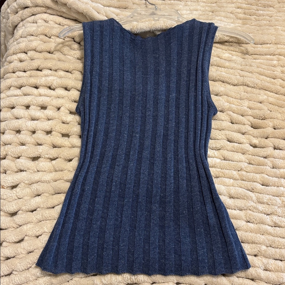 DISSH blue boat neck tank